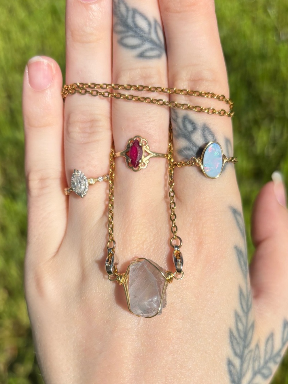Flourite interchangeable necklace